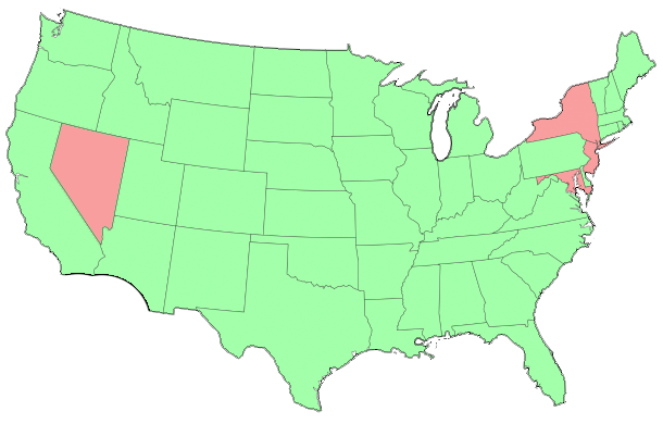 Bovada Available States Map.png
